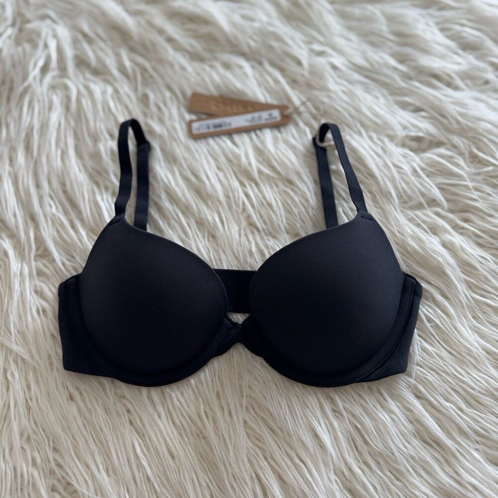 Skims Fits Everybody Push Up Demi Bra Onyx Size 30B